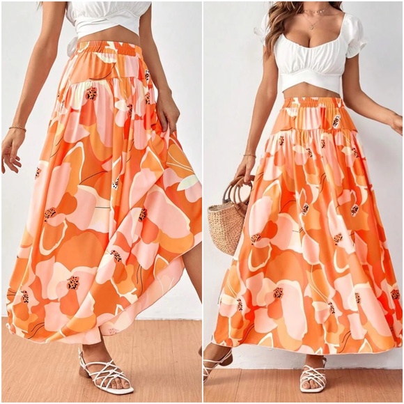 Dresses & Skirts - Boho Floral Print Tropical Maxi Dress